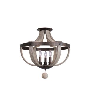 Harper 3 Light Semi Flush Moun
