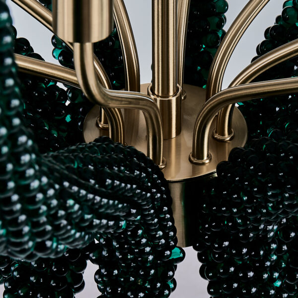 CORAL 30 IN GREEN CHANDELIER - Image 3